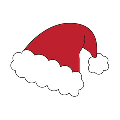 Classic red santa hat with white trim