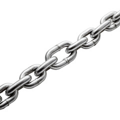 Obraz premium Strong Metal Chain: a close-up image captures a sturdy metal chain, its links interlocked in a symbol of strength and connectivity, with a sense of durability and security.