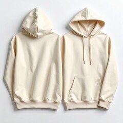 Cream-colored hoodie, front and back views (6)