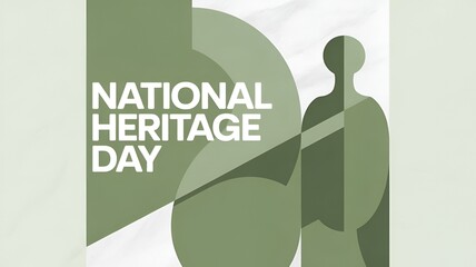 National heritage day celebration with a silhouette of a person