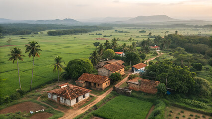 indian village from top angle