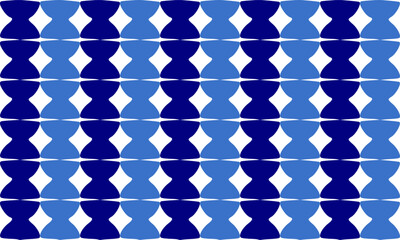 blue Hourglass shape block verticalบ strip design for fabric print, seamless repeat pattern, arrow