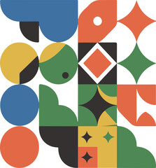 Abstract Colorful Geometric Vector   Modern Shape Illustration © MstHazara