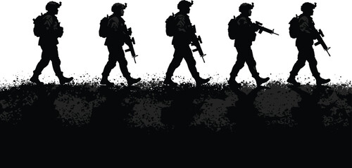 Obraz premium Black and white power strip illustration, electrical extension cord with sockets, plug and switch, household electricity accessory, safety device silhouette