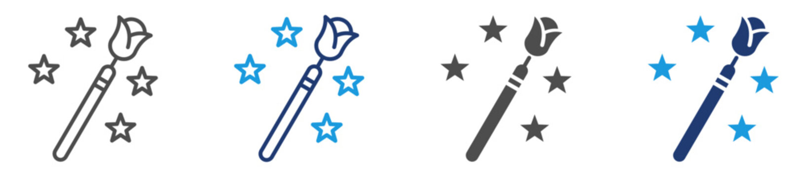 magic flower wand icon sheet multiple style