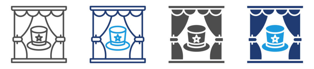 magic show cuitain icon sheet multiple style