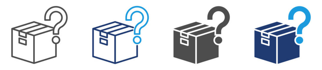 mystery box icon sheet multiple style