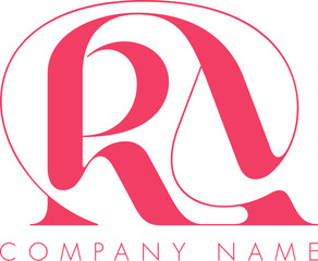 Creative Abstract Initial Letter RA Logo Design.
