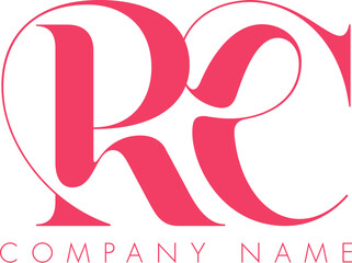 Creative Abstract Initial Letter RC Logo Design.
