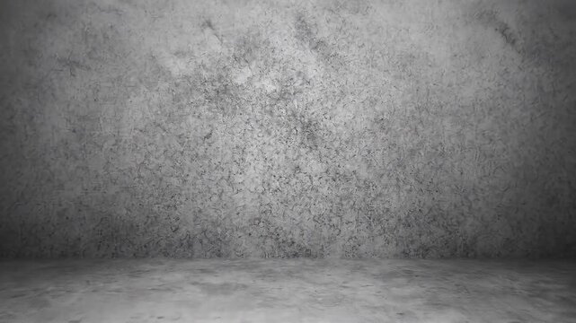 Bright Light Burst Against Textured Gray Concrete Wall Seamlessly Blending into Floor in Dimly Lit Room