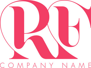 Creative Abstract Initial Letter RF Logo Design.