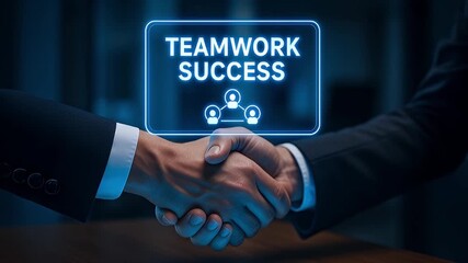 Teamwork success handshake business collaboration partnership professional suit contract agreement unity cooperation leadership trust achievement confidence corporate teamwork success partnership