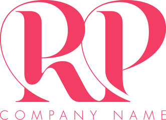 Creative Abstract Initial Letter RP Logo Design.