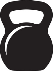 Black kettlebell icon simple flat vector illustration for fitness and gym isolated on white background