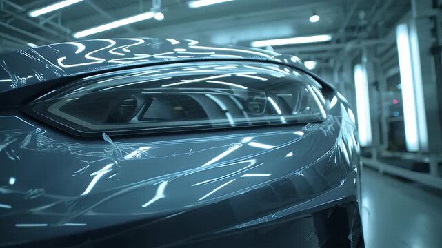 New Car Glossy Surface Protective vehicle wrap Film Application