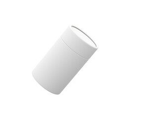 Blank white cylindrical paper jar for eco friendly packaging mockup