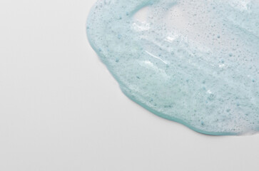 Cleanser gel with hyaluronic acid and seaweed. Copy space