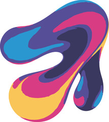 colorful liquid gradient abstract shape vector