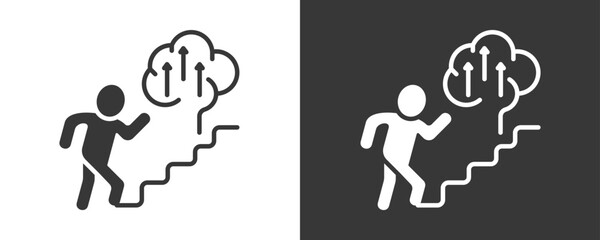Self Improvement Icon Set Vector Collection Isolated In Black And White
