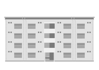 古い団地のイラスト（Old Apartment Complex Illustration）
