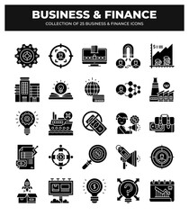 Collection of 25 Business and Finance Icons