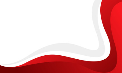 Abstract red and white wave background, modern minimalist wallpaper, smooth gradient curves. Suitable for template designs, sale banners, business cards, websites and pages