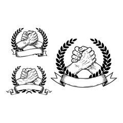 Silhouette urban soul handshake thumb clasp homie