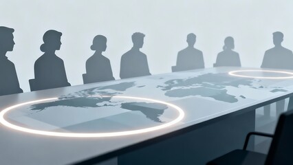 Generative AI meeting of global leaders planning future endeavors.