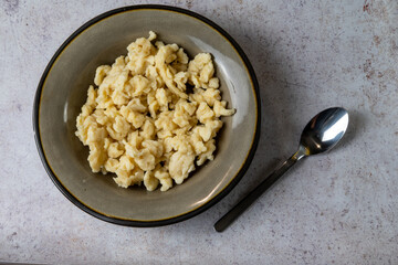 Plain Nokedli Dumplings Top View