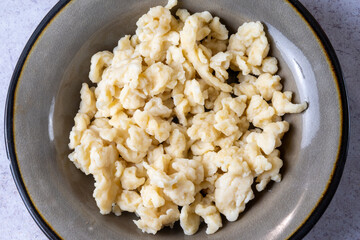 Plain Nokedli Dumplings Top View