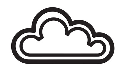 Cloud vector icon simple flat design element isolated on white background for weather forecast app