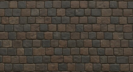 Fototapeta premium Detailed Brown and Green Roof Tiles Texture Background.