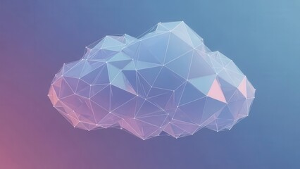 Abstract cloud illustration geometric low poly design modern digital art for backgrounds and creative projects