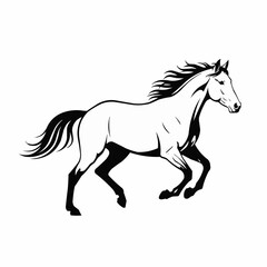 Elegant Horse Galloping Gracefully in a Dynamic Pose.