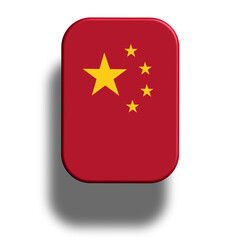 Red square button with yellow star China flag icon