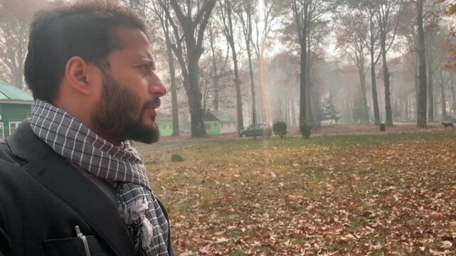 Filmmaker, communicator and media expert Dr Aijaz Ahmad Khan at Kashmir University under the Chinar, inspiring students with creative vision