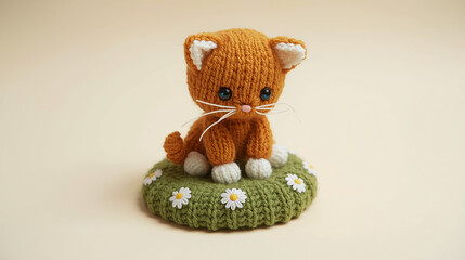 Knitted kitten