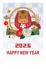 年賀状　2026年　午年
