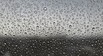 Raindrops on a Window - A Close-Up View of a Rainy Day.