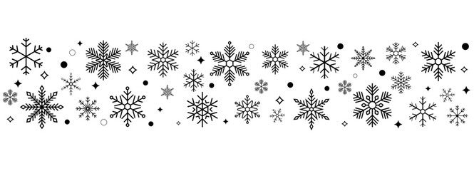 Snowflake. Christmas design for greeting card. Merry xmas snow flake header or banner. Vector illustration.