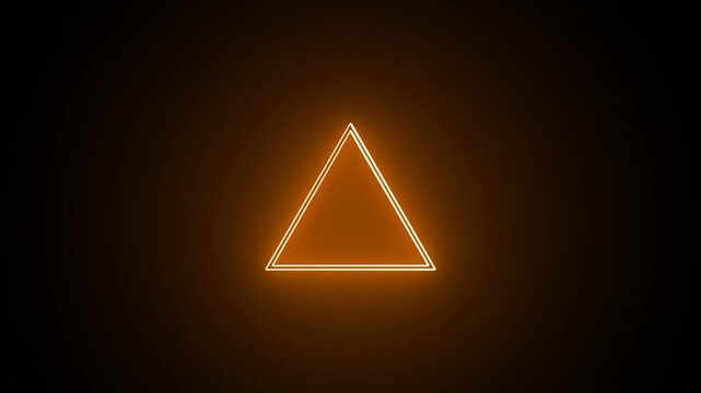glowing triangle frame loading, Neon lines frame animation lines frame triangle