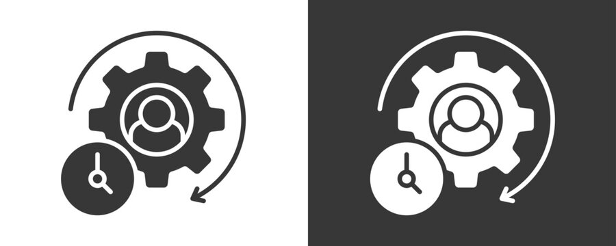 Efficiency Icon Set Vector Collection Isolated In Black And White