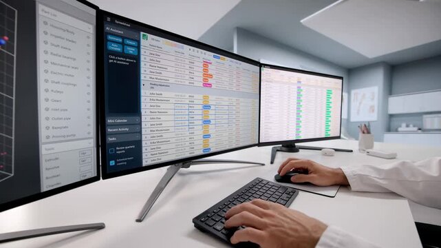 Medical Billing Coding Done By Healthcare Doctor In Hospital On Computer