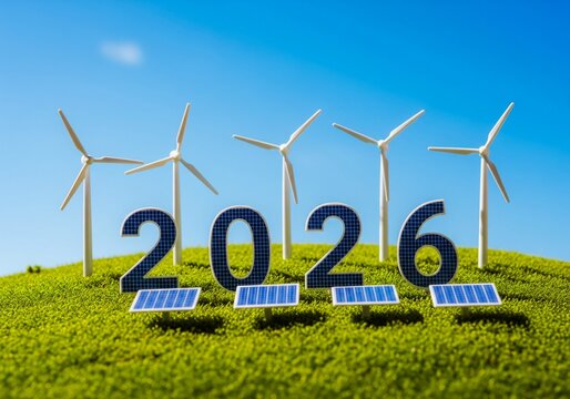 Future energy trends forecast for year two thousand twenty six with wind and solar power generation