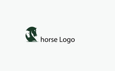 Horse Vector Icon and Vertical Logo