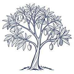 Obraz premium raspuri mango tree vector