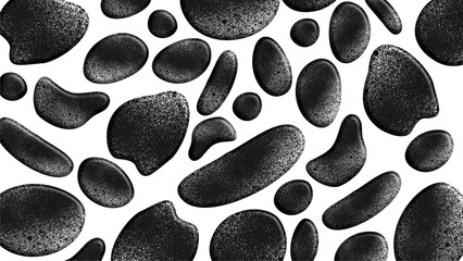 Black white organic cow spots animal print texture