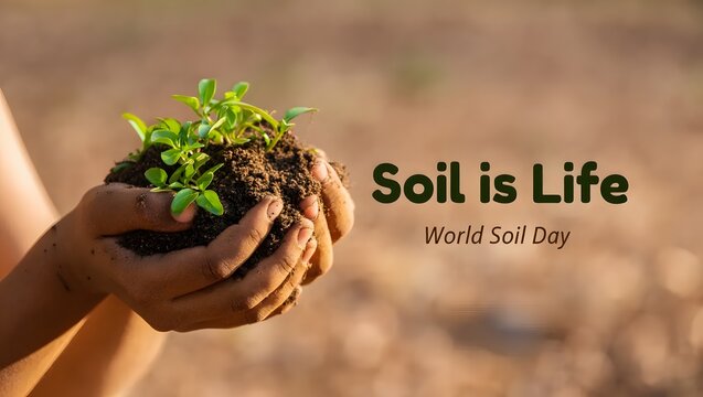 World Soil Day Environmental Awareness Plant Conservation Concept