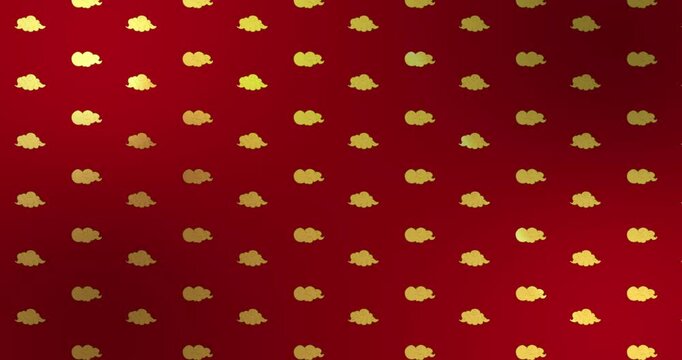 Chinese clouds vector gold good luck happy