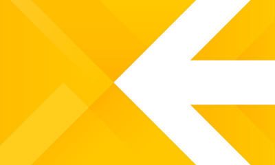 Abstract Yellow and Gold Background with Big White Left Arrow. Vector illustration.